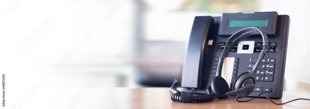 Communication support, call center and customer service help desk. VOIP headset for customer service support (call center) concept Communication support, call center and customer service help desk. VOIP headset for customer service support (call center) concept