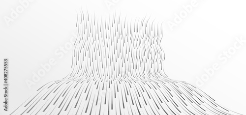 Big data flow technology and science vector background, tech abstraction with lines electronics and digital style in 3D dimensional perspective, abstract illustration.