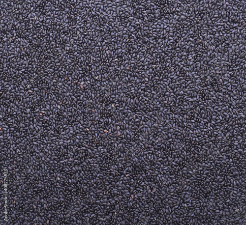 Black sesame seed background and textured