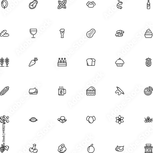 icon vector icon set such as: city, shape, leg, cochiglie, champagne, corn, cooked, york, aniseed, standing, awning, root, mushroom, key, toadstool, sashimi, canned, noodles, cereal, close, pie photo