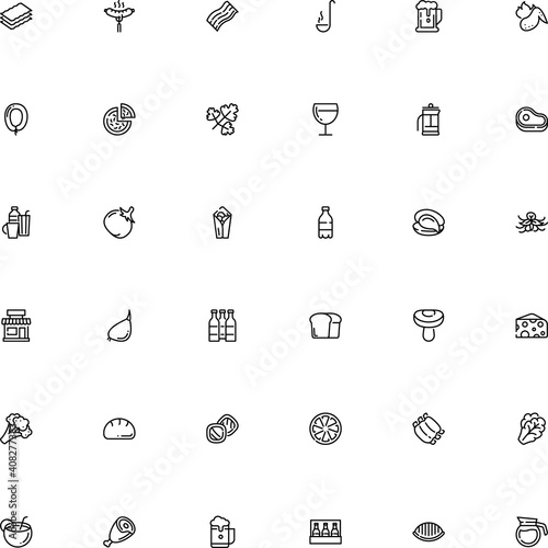 icon vector icon set such as: asian, blood, logotype, cream, supermarket, company, store, beach, noodle, parmesan, crust, filter, orchid, retail, tomato, basil, short, shellfish, wild, leg