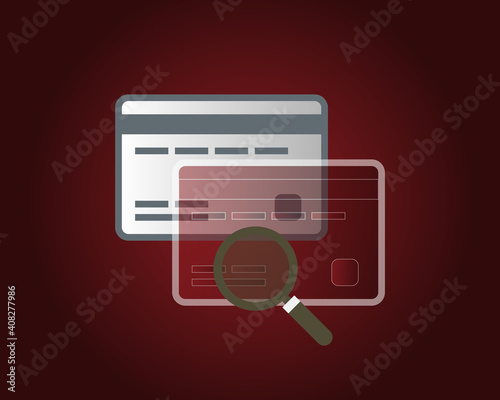 Credit Card Fraud or credit card got hacked vector