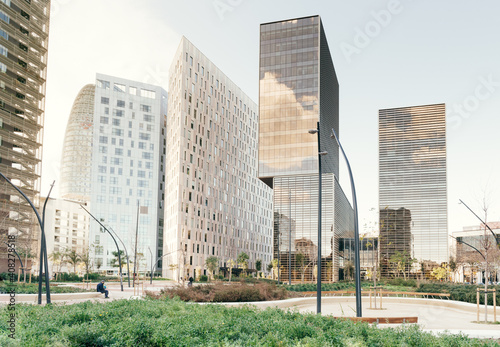 Canvas Print High rise buildings and offices in poble nou, Barcelona