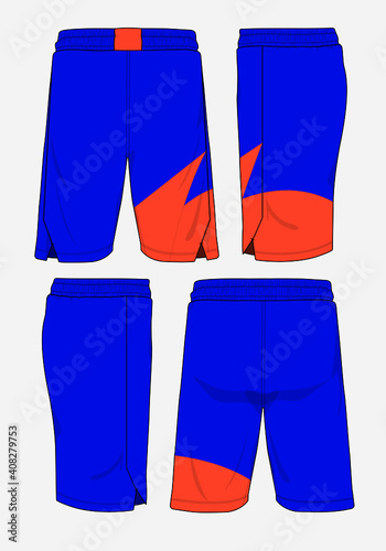 Basketball sports short template apparel