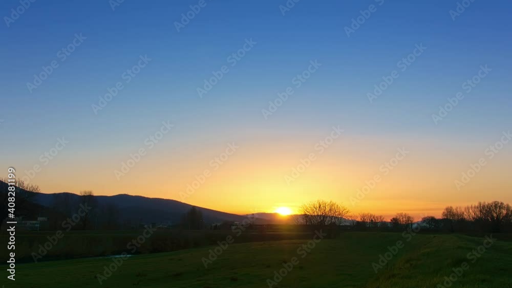 Time-lapse of sunrise with copy space Time-lapse of sunrise with copy space