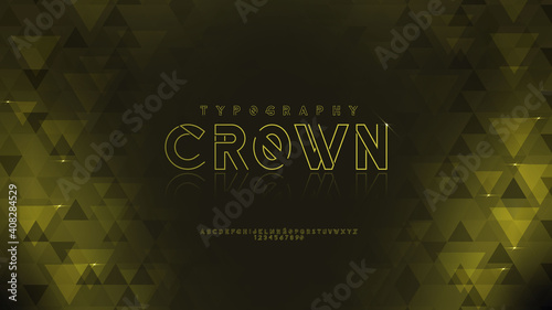 Modern typography with beautiful lines effect