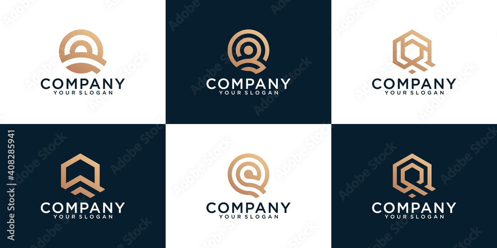 Set of monogram creative letter R logo template. icons for business of luxury, elegant, simple Set of monogram creative letter R logo template. icons for business of luxury, elegant, simple