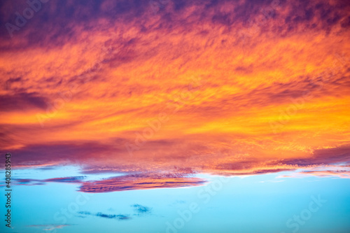 nice sky with orange clouds © ANTONI