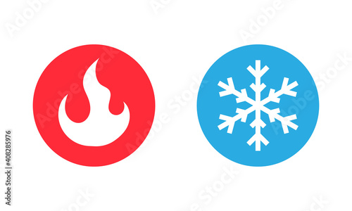 Hot and cold set icon.