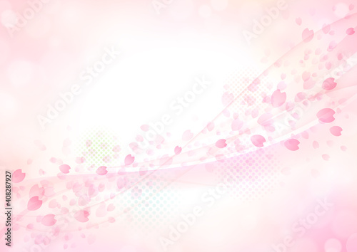 桜の背景イラスト