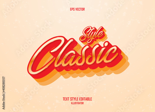 Styñe Classic 3D text style effect template