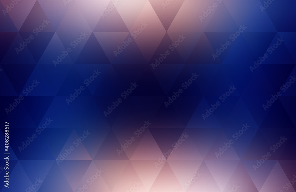 Obraz premium Triangles macro blue red polished geometric background designer abstract illustration.