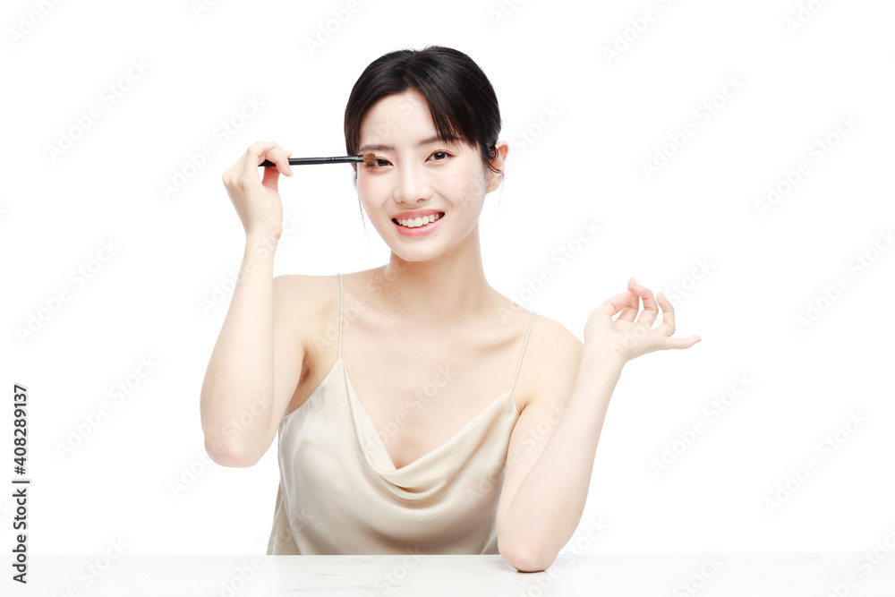 Portrait Of Beautiful Woman in Studio Portrait Of Beautiful Woman in Studio