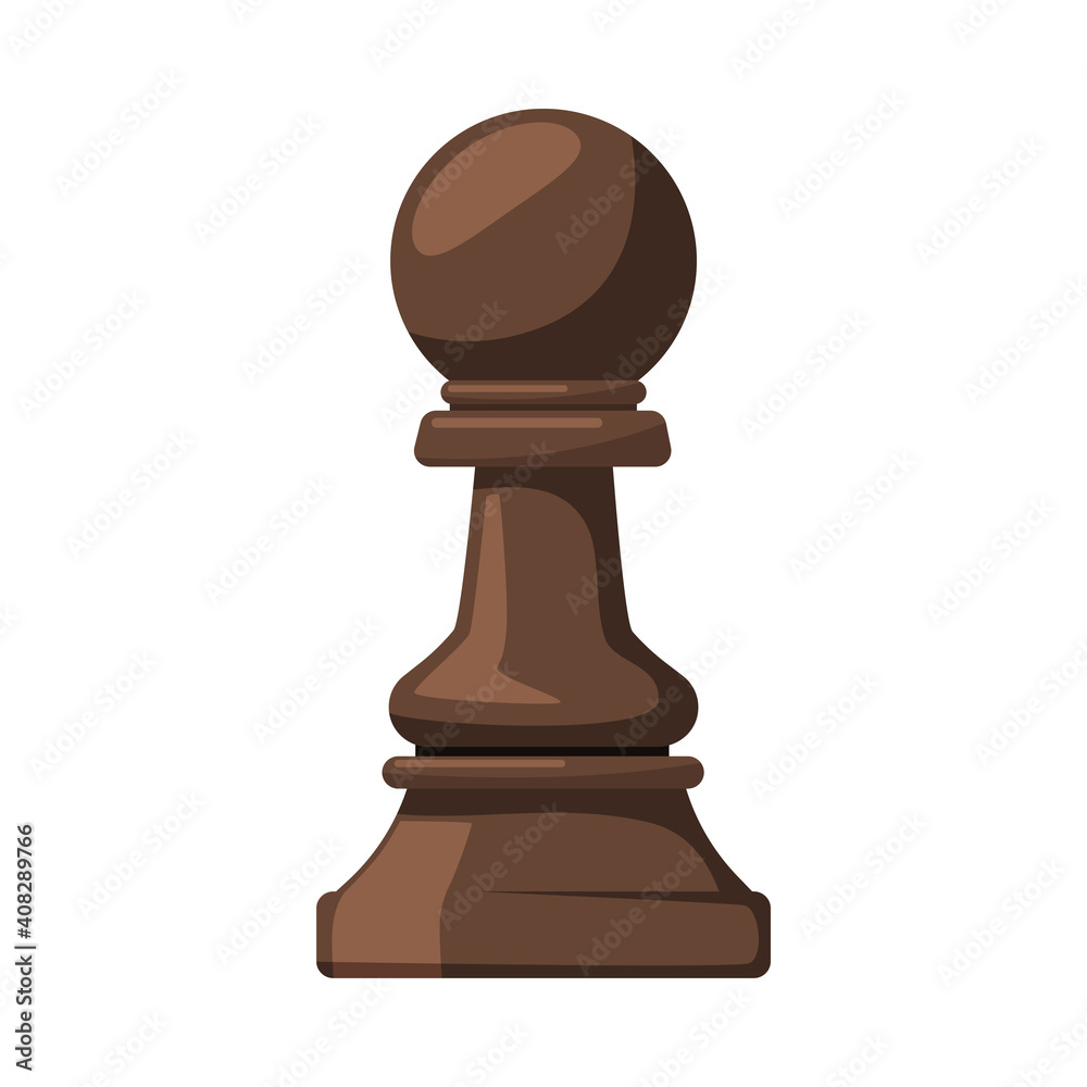 Black Pawn as Chess Piece or Chessman Vector Illustration Black Pawn as Chess Piece or Chessman Vector Illustration