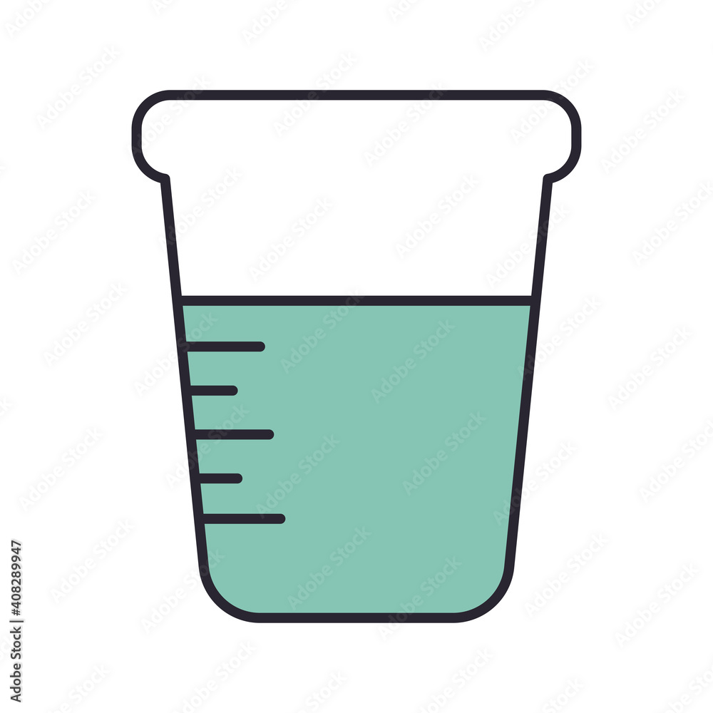 glass cup kitchen utensil line and colors style icon glass cup kitchen utensil line and colors style icon