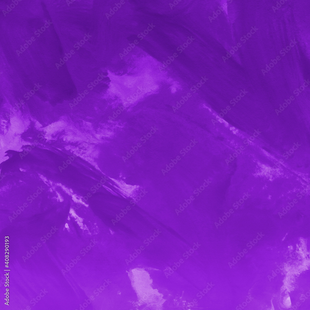 Fototapeta premium Modern contemporary acrylic background. Violet texture made with a palette knife. Abstract painting on paper. Mess on the canvas.