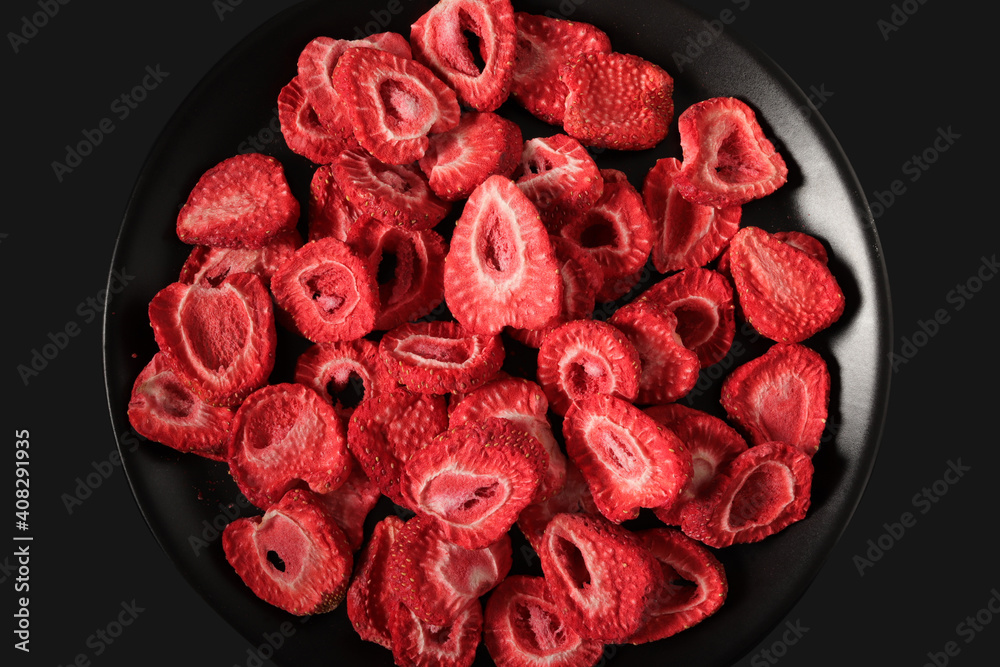 Fototapeta premium Dried Strawberry Slices Ready to Eat.