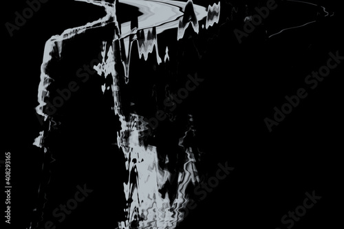 Abstract figure on a black background.