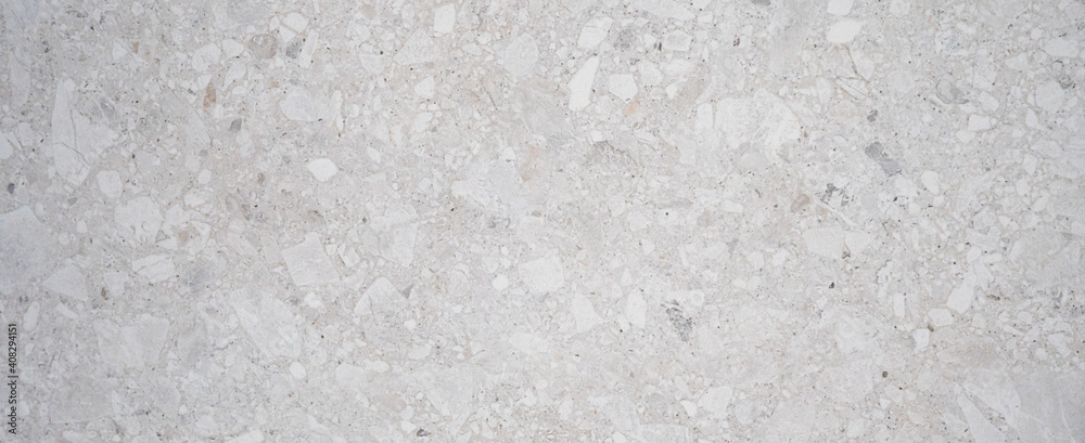 Obraz premium White gray bright grunge polished natural stone tiles / terrace slabs / granite marble marbled concrete texture background banner panorama
