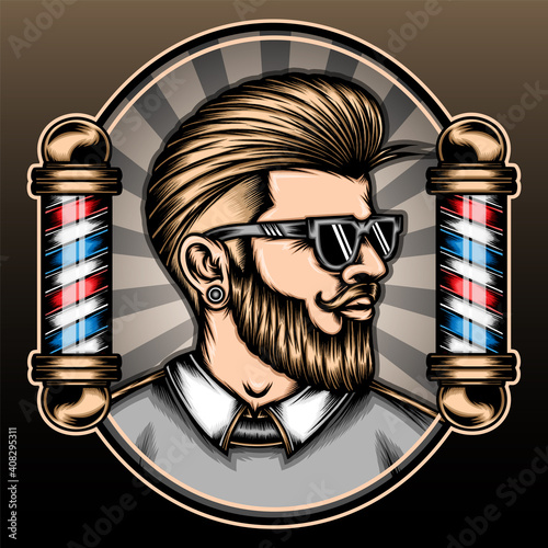 Barber shop illustration