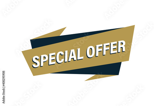 Special offer vector ribbon design template. Special offer Banner image