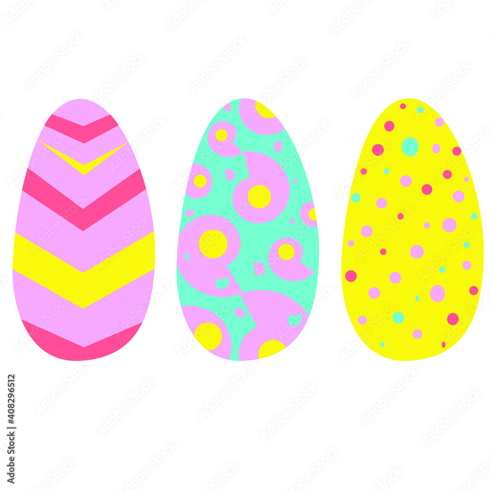 Easter eggs with a pattern, abstraction Easter eggs with a pattern, abstraction