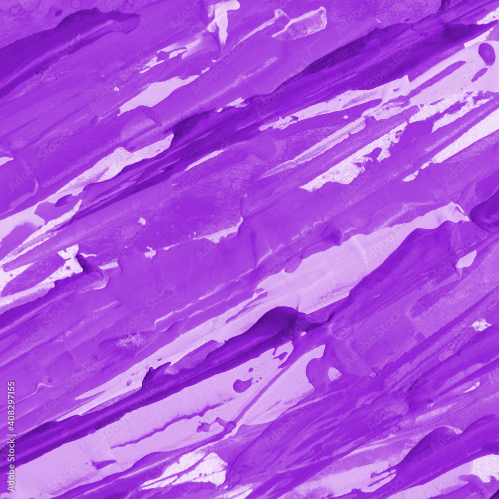 Fototapeta premium Modern contemporary acrylic background. Violet texture made with a palette knife. Abstract painting on paper. Mess on the canvas.