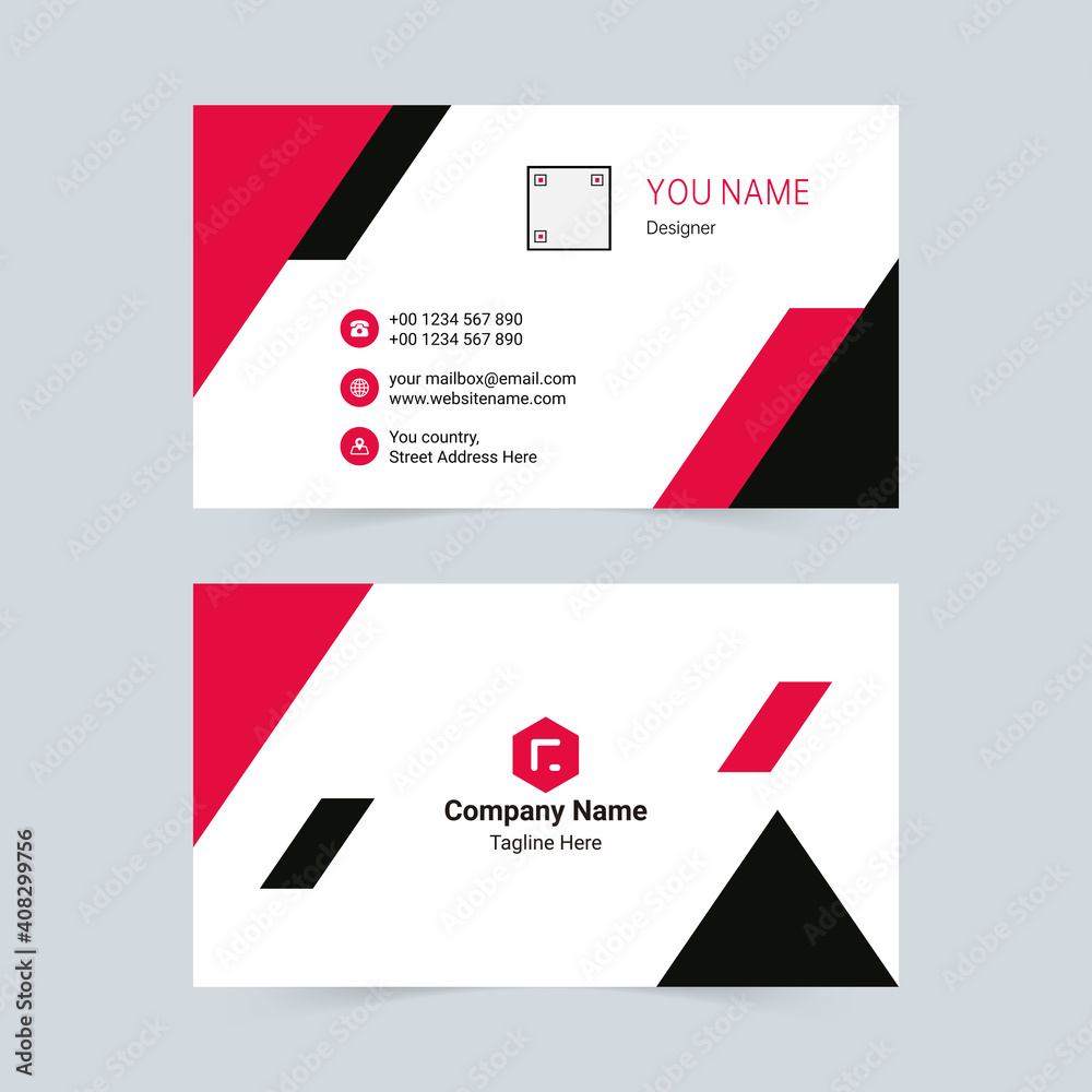 Black and red atmosphere company business card