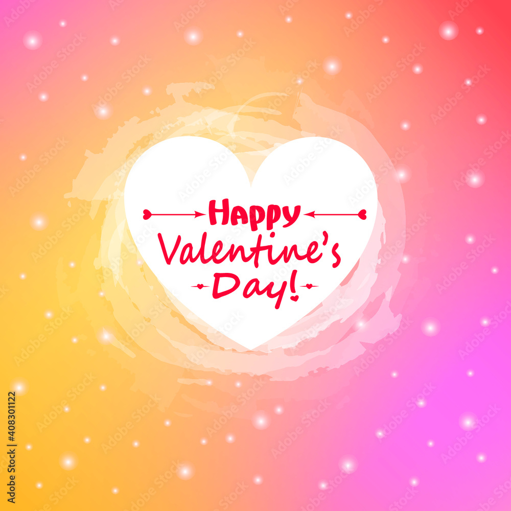 Greeting love card for St. Valentine's Day