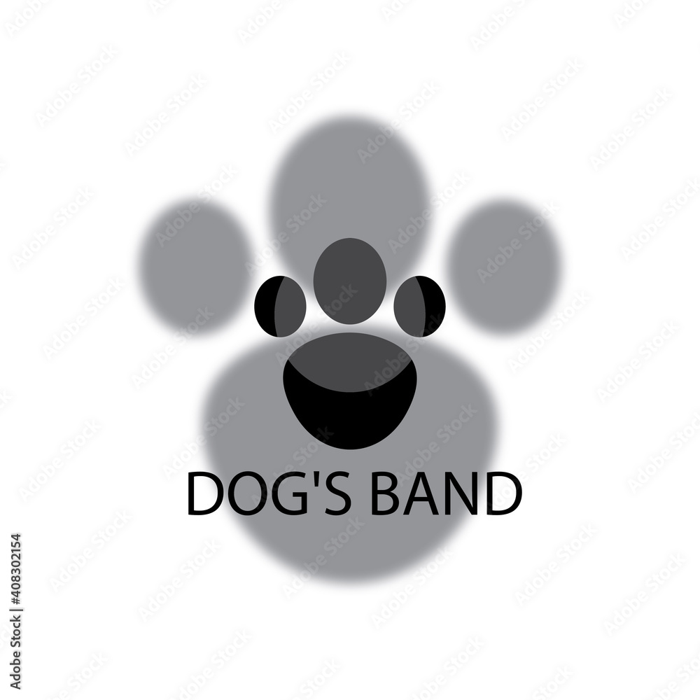 dog paw logo vector design illustration dog paw logo vector design illustration
