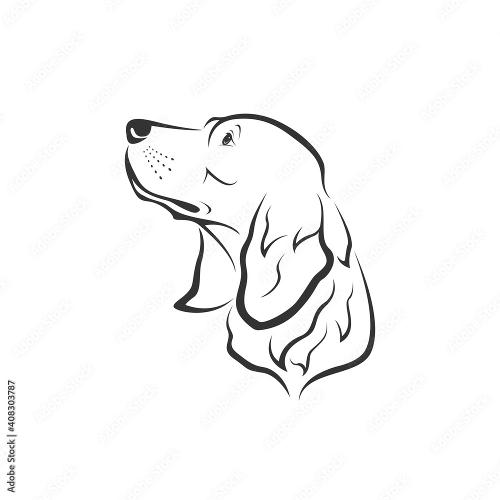 Vector of a dog head design(Golden Retriever) on white background. Pets. Easy editable layered vector illustration. Animals. Vector of a dog head design(Golden Retriever) on white background. Pets. Easy editable layered vector illustration. Animals.