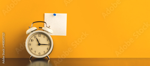 Photos Minimal workspace conceptual creative photo with pinned blank notepad paper, ban