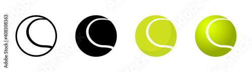 Fotografie, Obraz Tennis ball in different designs