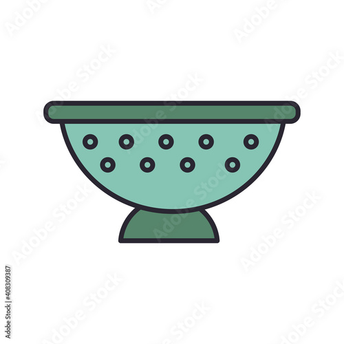 fryer pot kitchen utensil icon