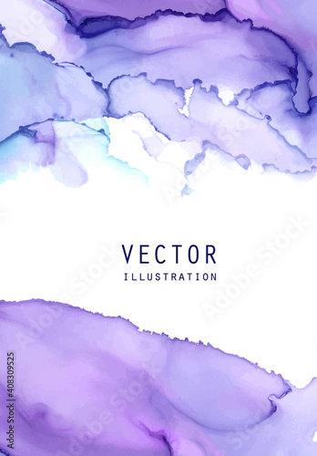 Alcohol ink vector texture. Fluid ink abstract background.