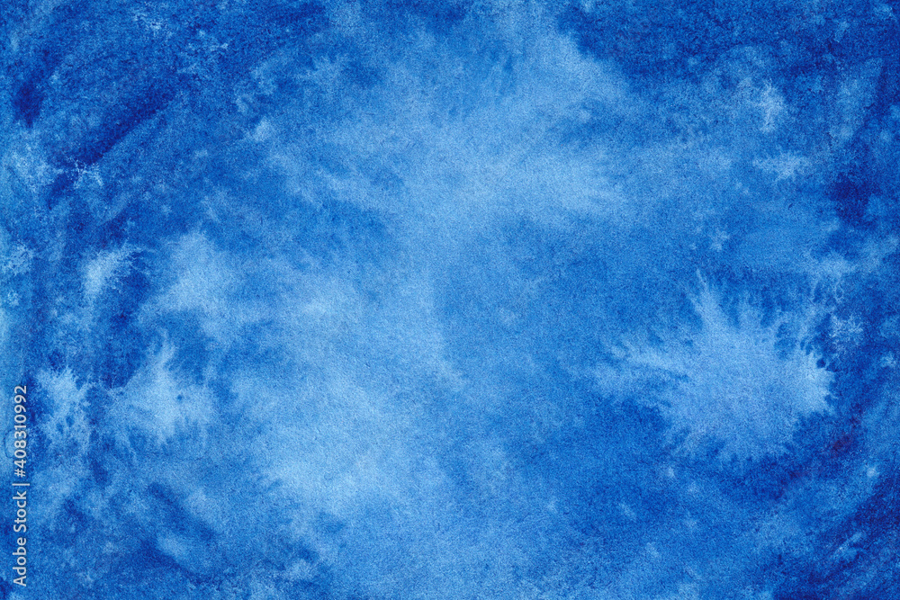 Blue watercolor winter background Blue watercolor winter background
