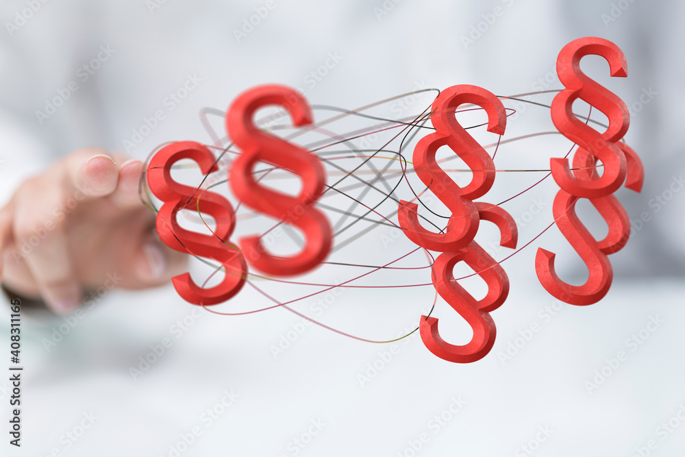 Symbol of Law and Justice - Paragraph / section sign - 3D Rendering Symbol of Law and Justice - Paragraph / section sign - 3D Rendering