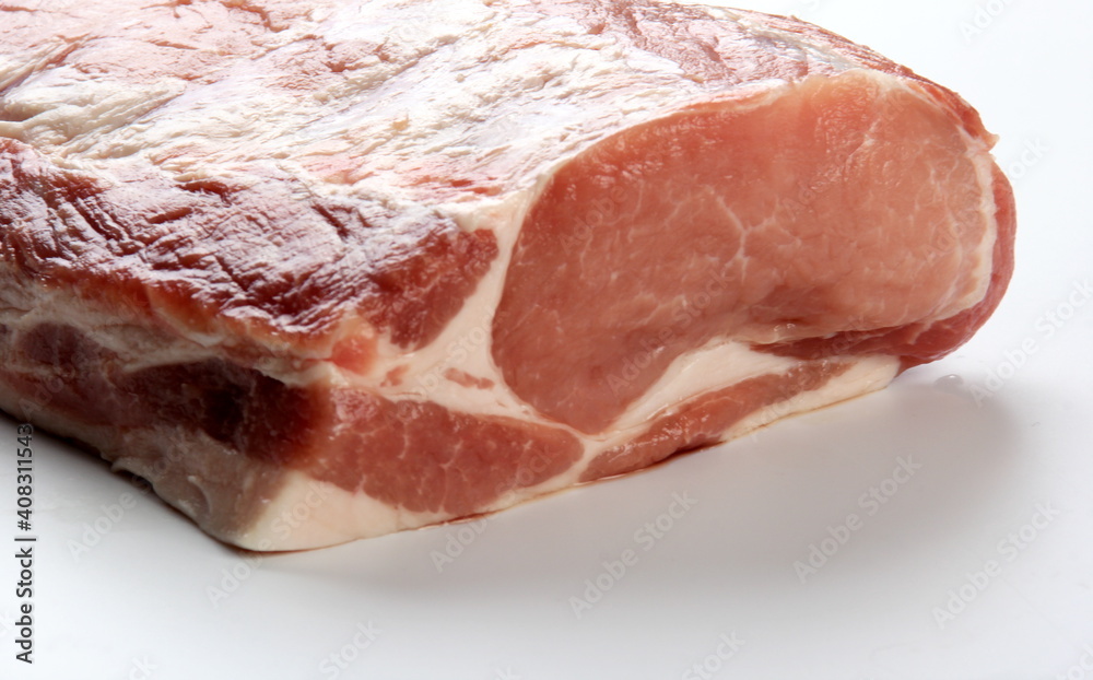 Fresh raw pork meat isolated on white background Fresh raw pork meat isolated on white background