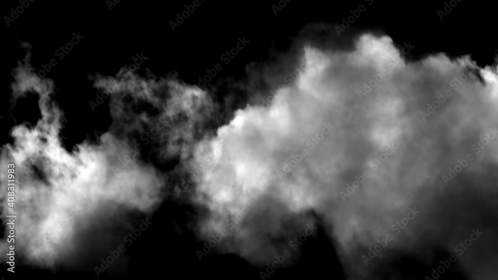 Clouds in black and white with black background Clouds in black and white with black background