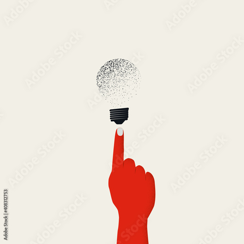 Creative new idea in business vector concept. Symbol of invention, innovation, creativity, imagination.