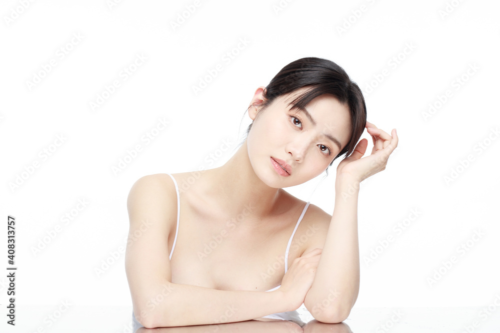 Portrait Of Beautiful Woman in Studio Portrait Of Beautiful Woman in Studio
