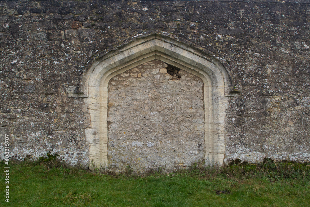 Detail of old English ruin
