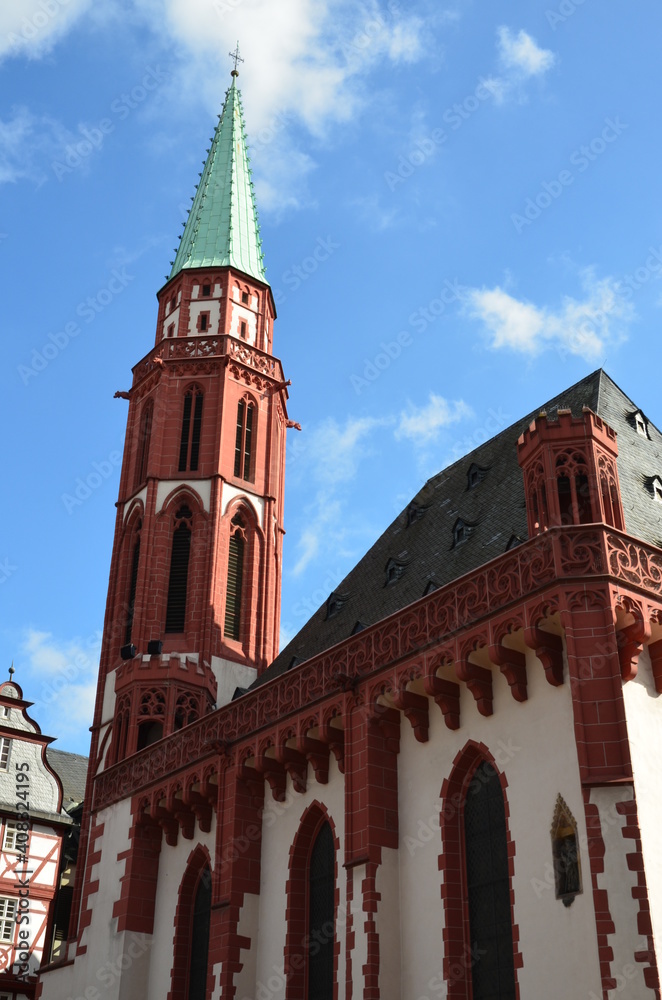 Famous old Nikolai Church in Frankfurt am Main, Germany