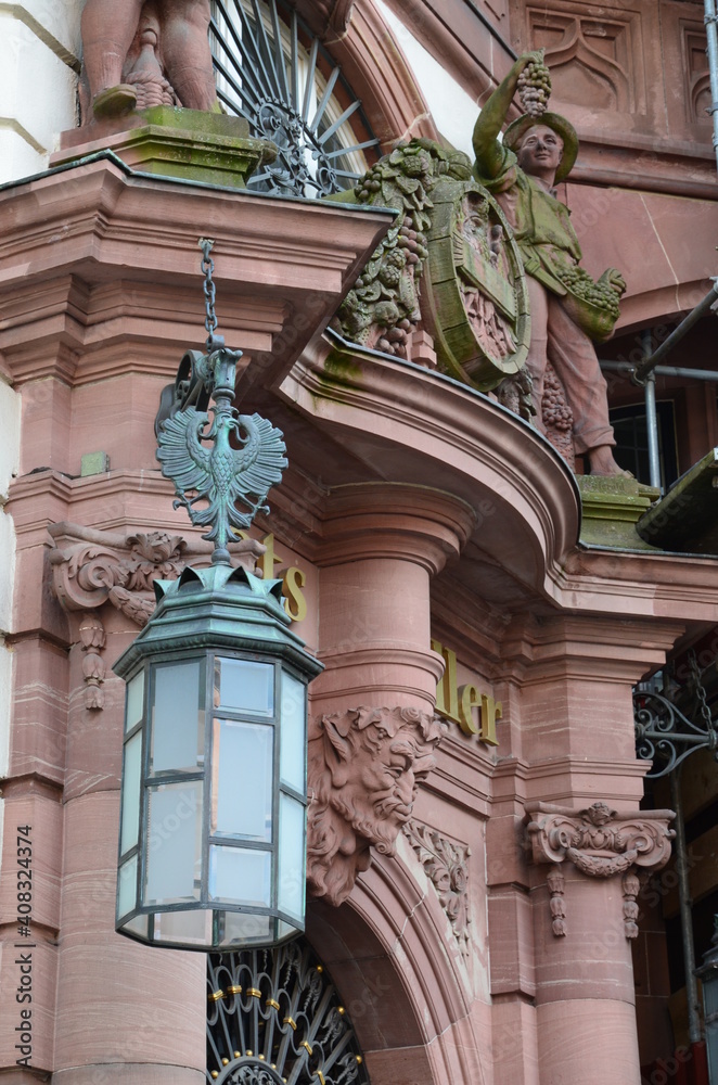 Old buildings in the financial district of Frankfurt Old buildings in the financial district of Frankfurt