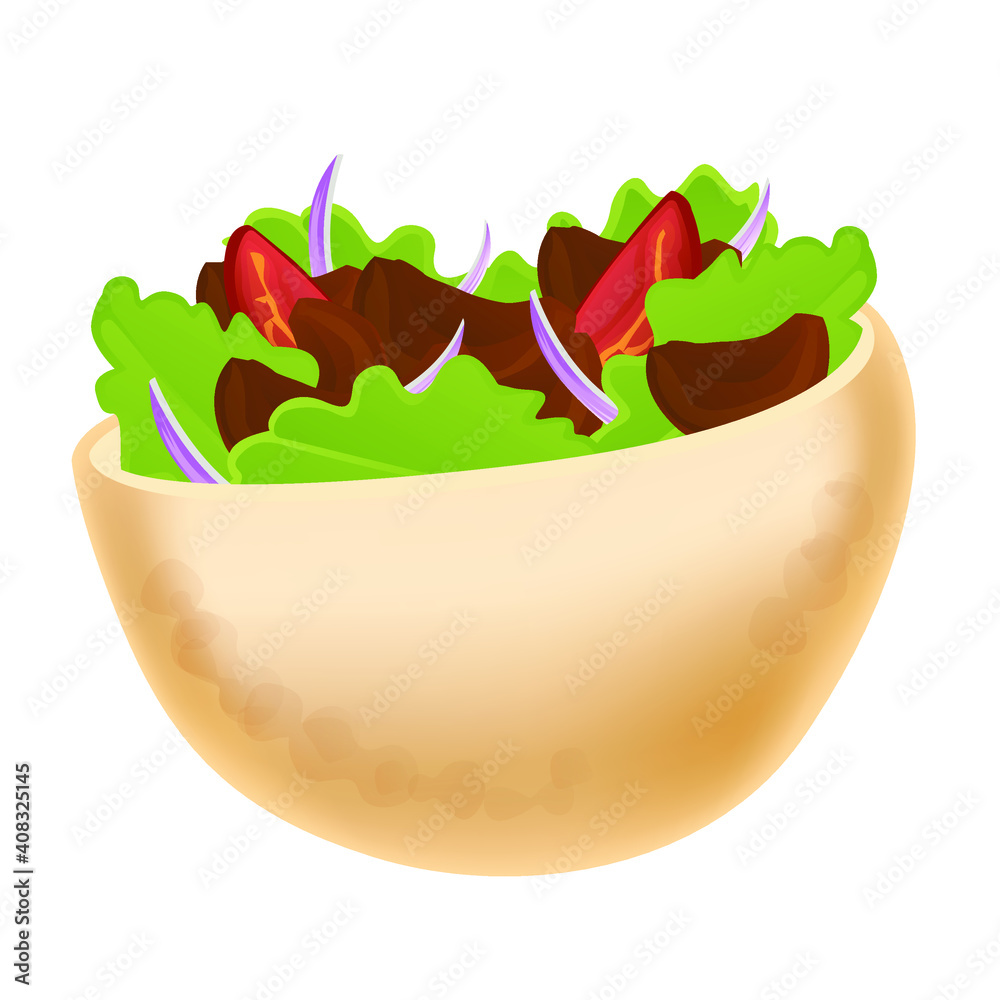 Doner Turkish Emoji Vector Design. Pakistan Food Art Illustration ...