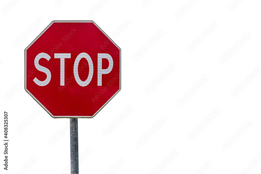Stop sign isolated over white background Stop sign isolated over white background