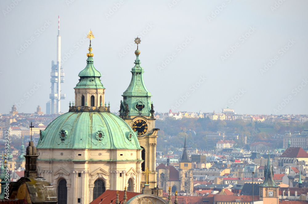 Skyline de la vielle de Prague en République Tchèque 