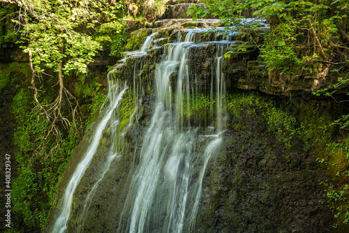 The Aysgill Force waterfall near Gayle, North Yorkshire, England, UK