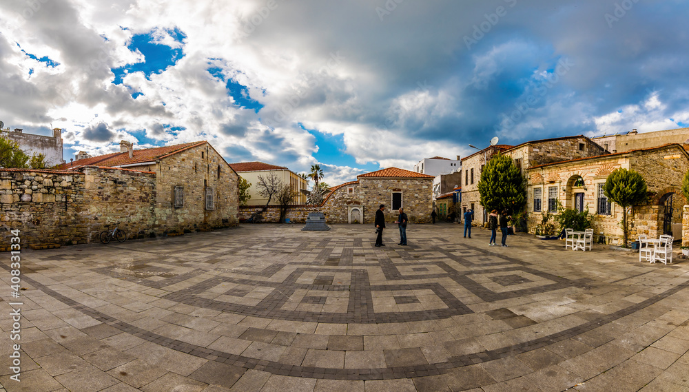 Street view in Foca Town of Izmir Province