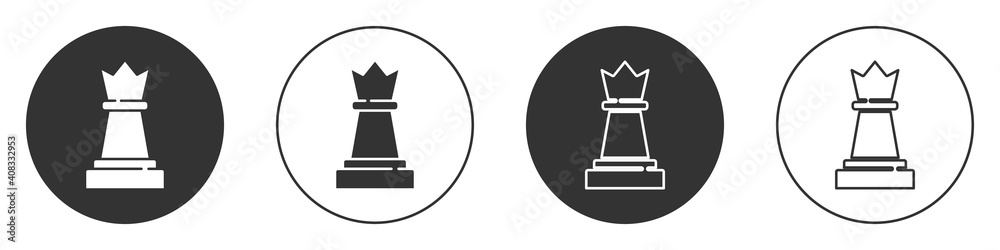 Black Chess icon isolated on white background. Business strategy. Game, management, finance. Circle button. Vector. Black Chess icon isolated on white background. Business strategy. Game, management, finance. Circle button. Vector.